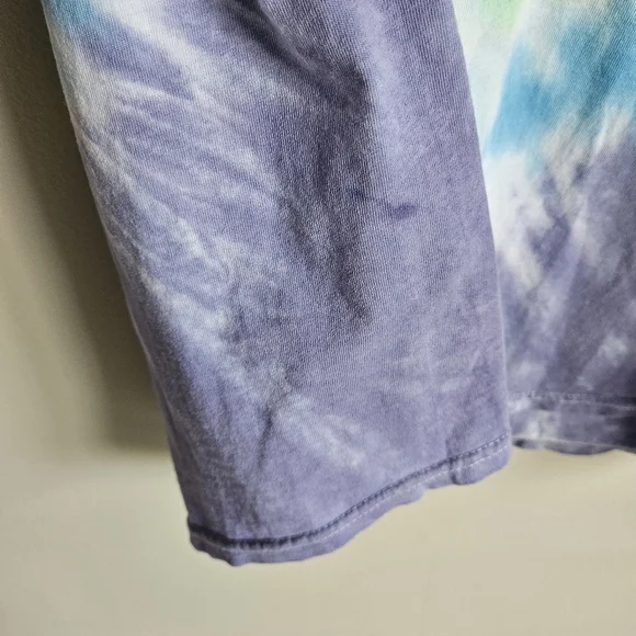 Liquid Blue Tie Dye Led Zeppelin USA 1977 Short Sleeve T Shirt - Picture 7 of 10